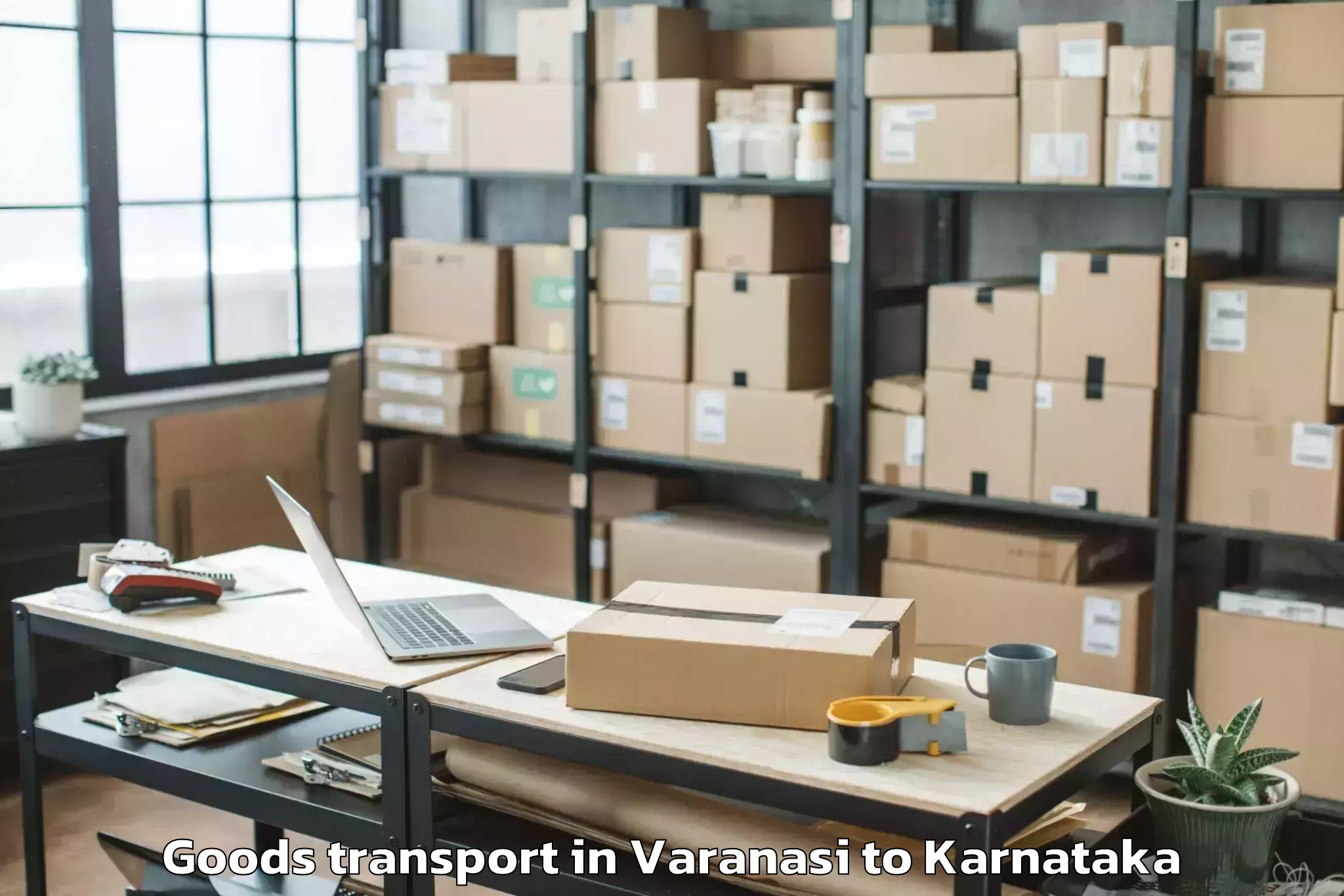 Book Varanasi to Holesirigere Goods Transport